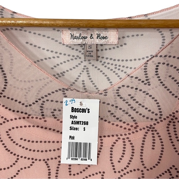 NWT Harlow & Rose Womens Sheer Floral Top and Tank Size S Ruffle Sleeve - Picture 3 of 4